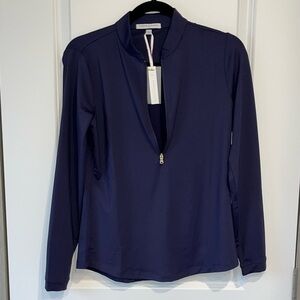 NWT Fairway & Greene Golf Preppy Core 1/4 Zip Pullover Womens Small UPF 50+